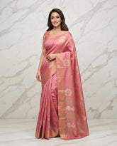 Tussar silk printed saree