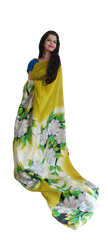 Pure Tussar Silk print saree
