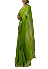 Linen saree silkzon.in