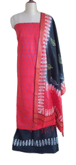 Soft silk hand print suit SILK ZONE