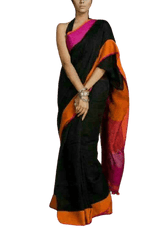 Linen plain saree silkzon.in