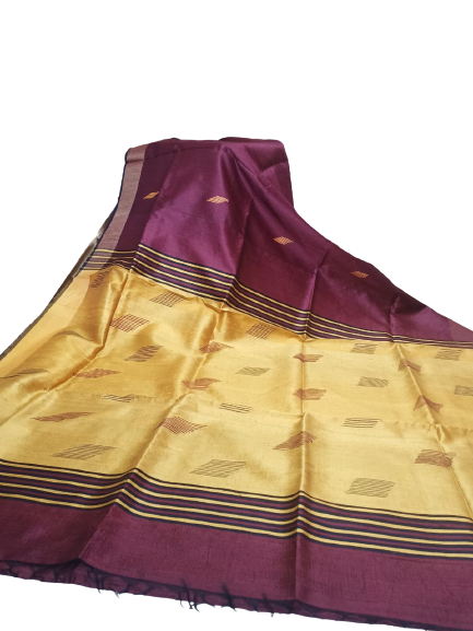Tussar dupion silk Saree SILK ZONE