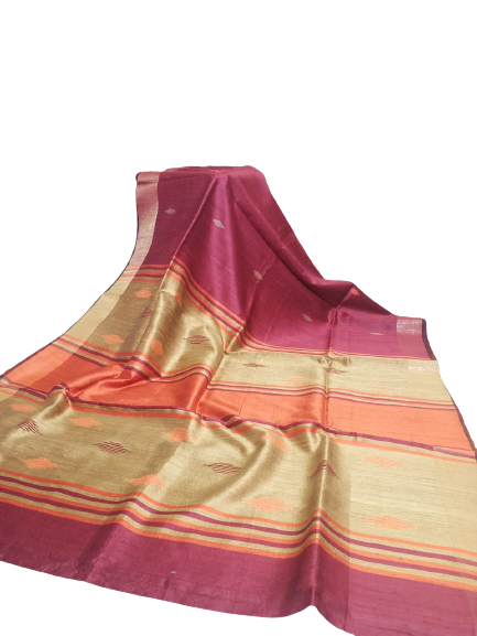 Tussar dupion silk Saree SILK ZONE