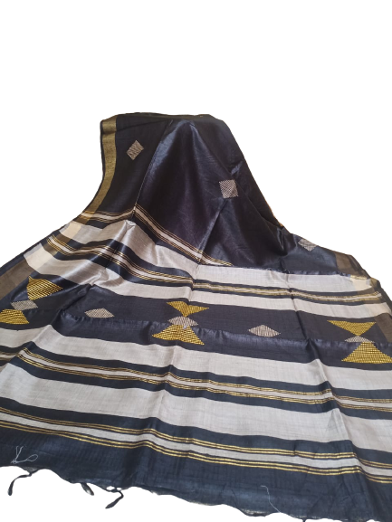 Tussar dupion silk saree SILK ZONE