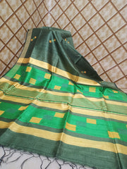 Tussar dupion silk saree SILK ZONE