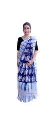 Khadi linen printed saree SILK ZONE