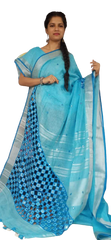 Linen cutwork design saree SILK ZONE