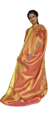 Tissue linen plain Saree SILK ZONE