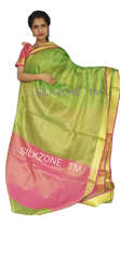 Tissue linen plain saree SILK ZONE