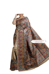 TUSSAR SILK PRINT SAREE
