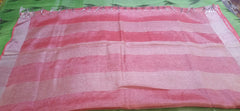 Tissue linen plain Saree SILK ZONE