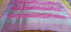 Tissue linen printed saree SILK ZONE