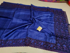 Tussar silk cutwork design SILK ZONE