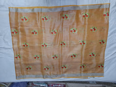 Tissue linen embroidery saree SILK ZONE