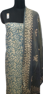 Cotton dupion batik print suit SILK ZONE