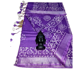 Khadi linen batik print saree SILK ZONE