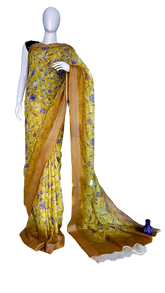 Linen digital print Saree Yasir
