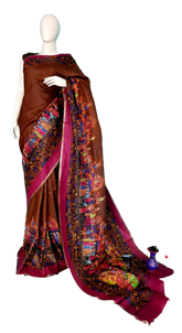 Linen digital print Saree Yasir
