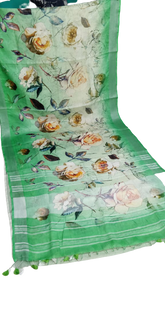 Linen digital print saree Yasir