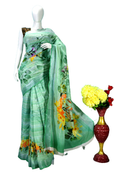 Linen digital print saree Yasir