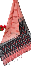 Ikkat khadi linen saree SILK ZONE