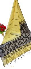 Ikkat khadi linen saree SILK ZONE