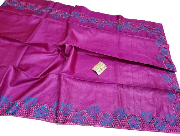 Tussar silk cutwork saree SILK ZONE