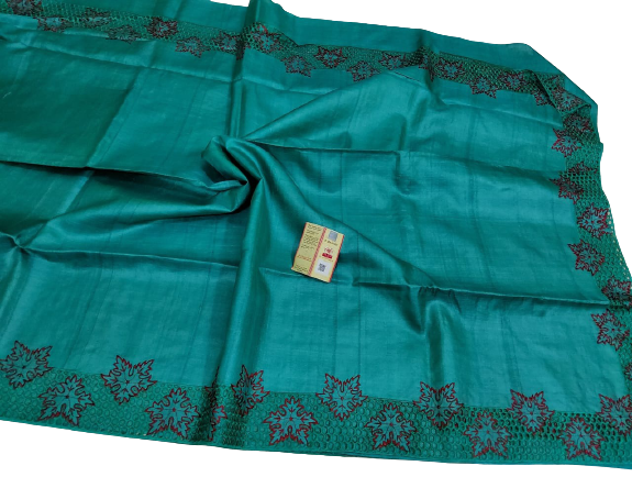 Tussar silk cutwork saree SILK ZONE