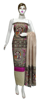 Cotton Khadi discharge print suit SILKZONE