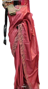 Tussar silk cut work design Saree SILK ZONE