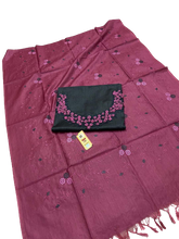 Tussar silk handwork embroidery suit SILK ZONE