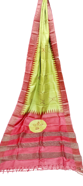 Tussar handblock print saree