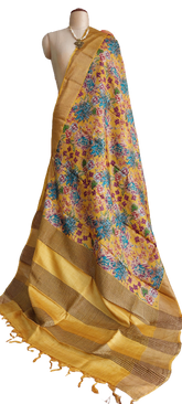 Pure Tussar Silk print saree