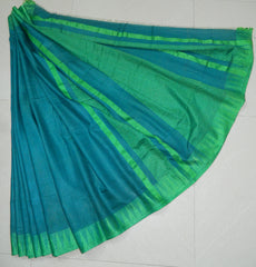 COTTON ART SILK TEMPLE BORDER SAREE WITH BLOUSE INDIA SILK P.W.C.S. LTD