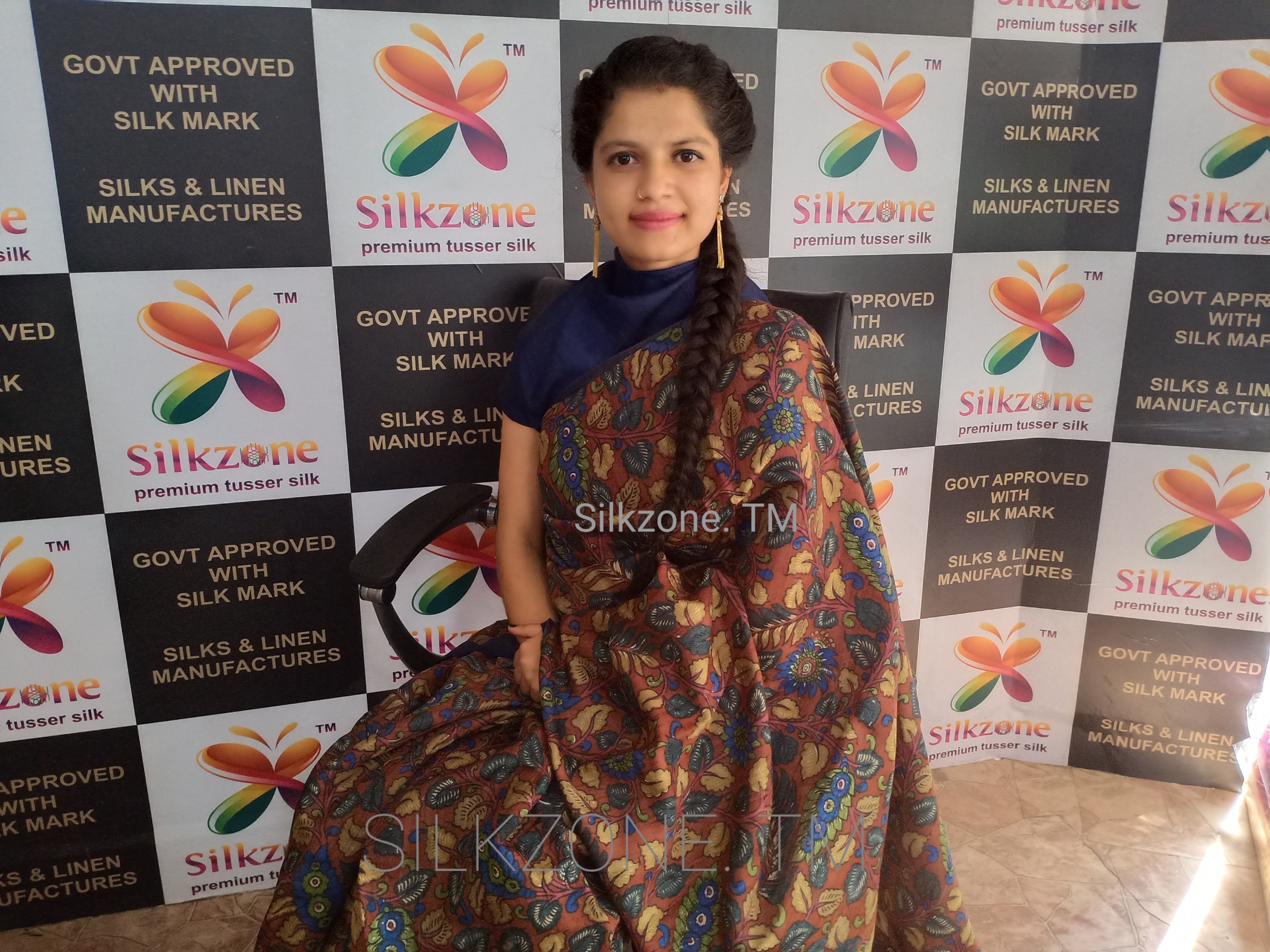 Pure Tussar Silk print saree