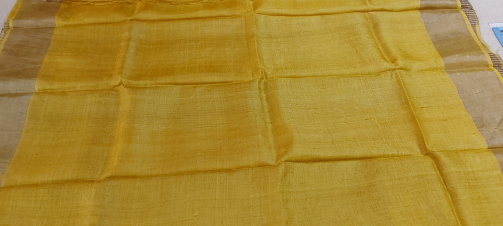 Pure Tussar Silk print saree