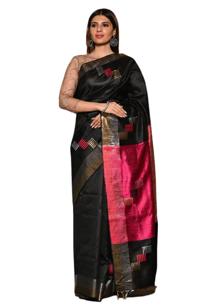 Tussar dupion silk saree SILK ZONE