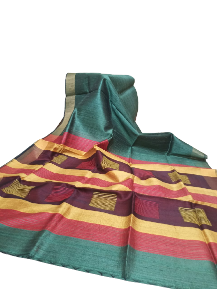 Tussar dupion silk saree SILK ZONE