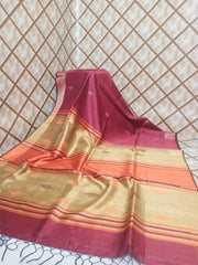 Tussar dupion silk Saree SILK ZONE