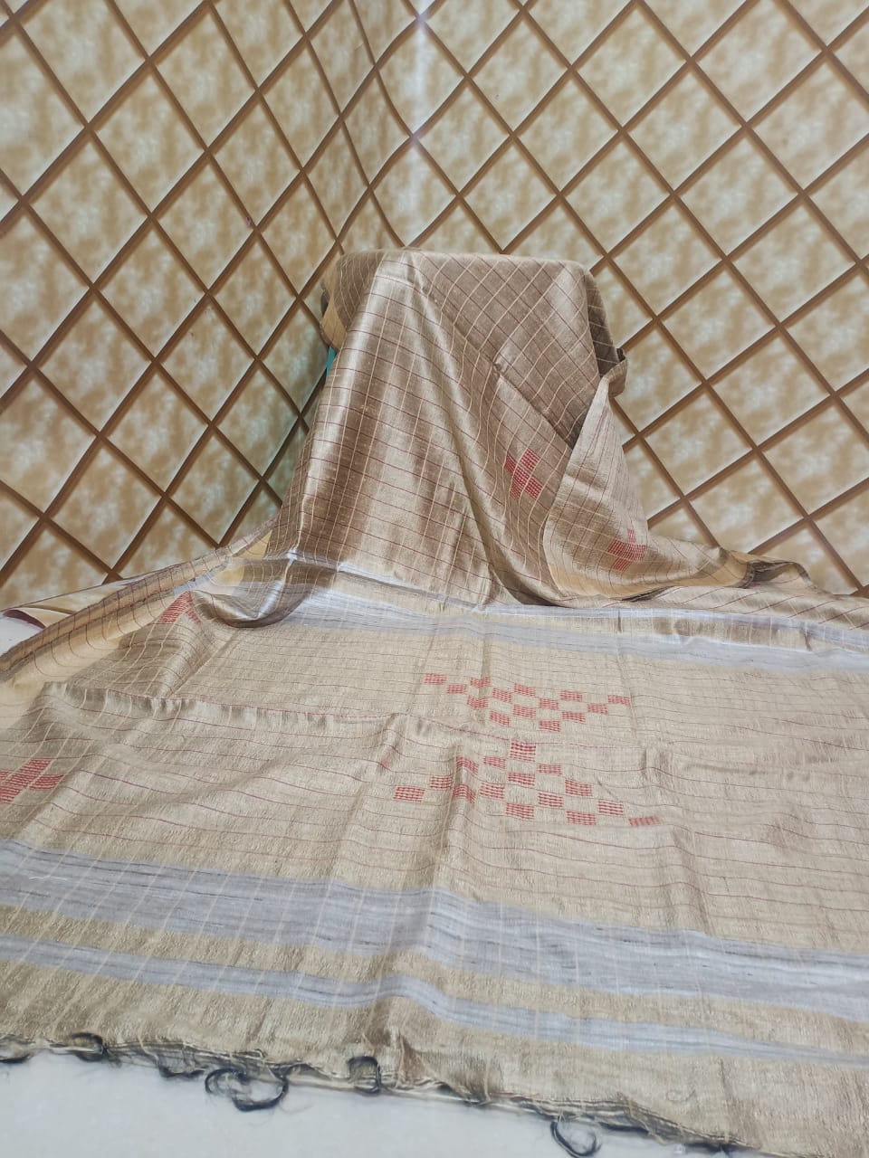 Tussar dupion silk Saree SILK ZONE