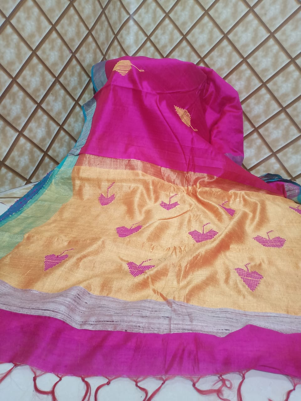 Tussar dupion silk saree SILK ZONE