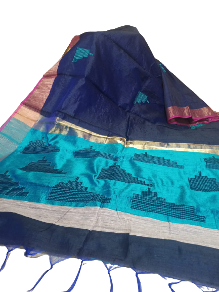Tussar dupion silk saree SILK ZONE