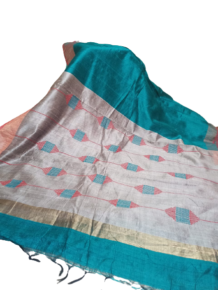 Tussar dupion silk Saree SILK ZONE