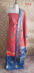 Soft silk hand print suit SILK ZONE