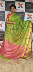 Tissue linen plain saree SILK ZONE