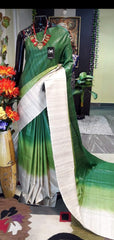 Pure tussar ghicha triple zari border saree SILK ZONE