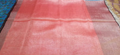 Tissue linen plain Saree SILK ZONE