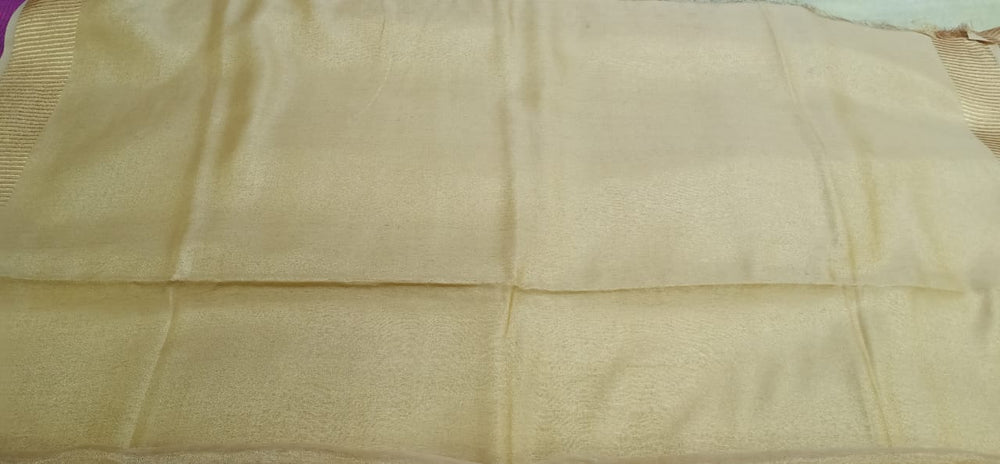 Tissue linen plain saree SILK ZONE