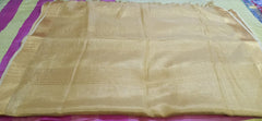 Tissue linen plain saree SILK ZONE