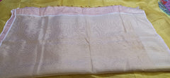 Tissue linen plain saree SILK ZONE